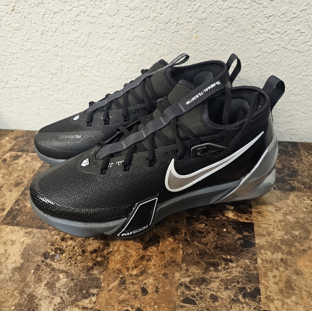 Nike Men's 7.5 Force Zoom Trout 9 Elite Metal Baseball Cleats Black FB2906-003